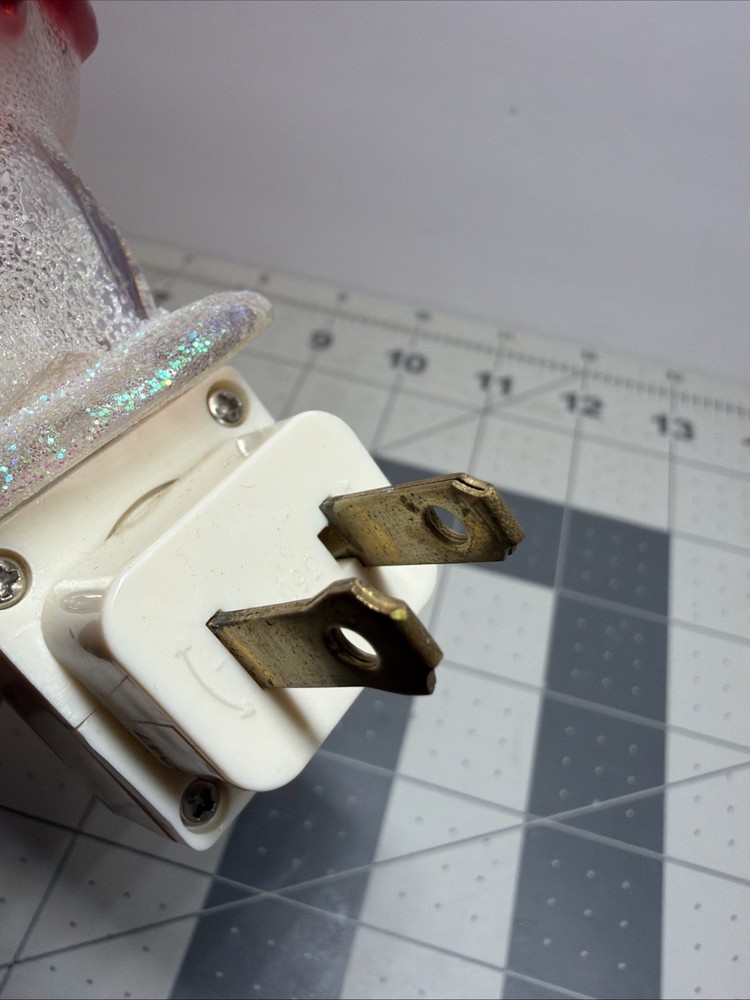 Christmas Snowman Glitter Globe Wall Plug Night Light Works