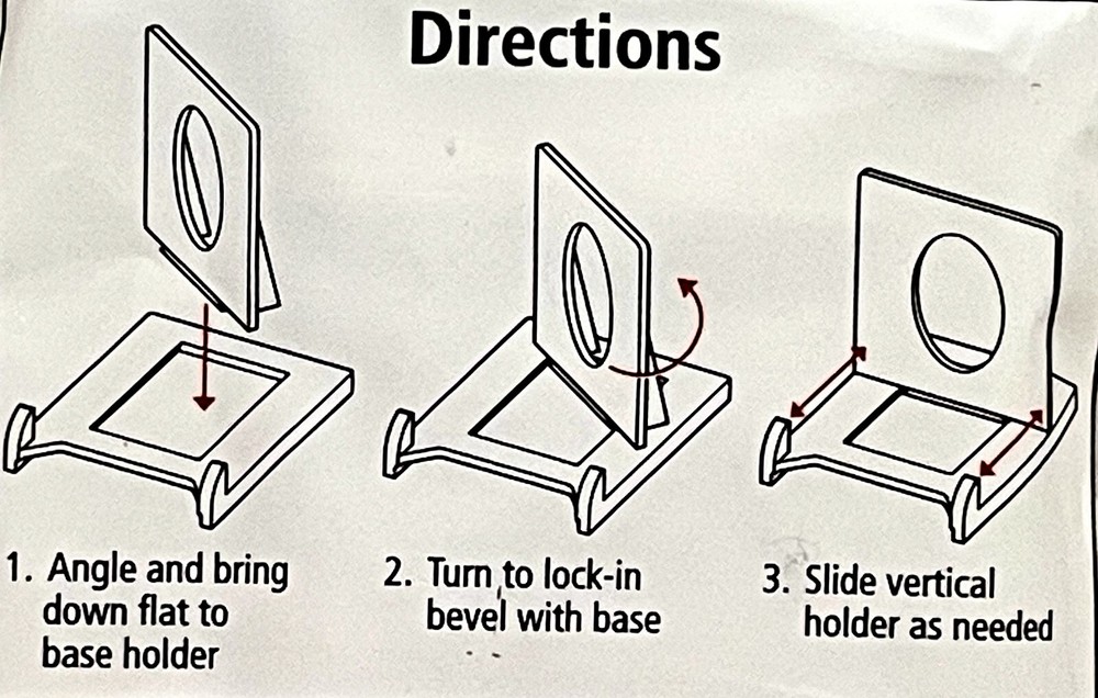 Tablet iPad 2-Piece Compact Adjustable Clear Acrylic Desktop Display Stand Easel