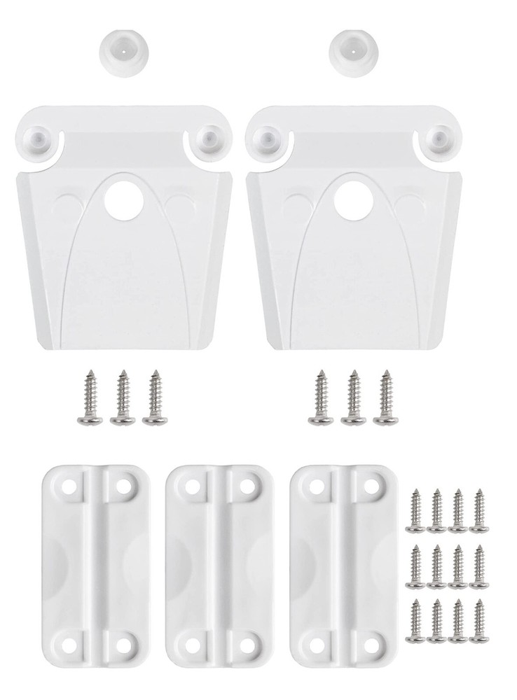 For Igloo Cooler Replacement (2) Latch, (3) Hinge, Screw Set White