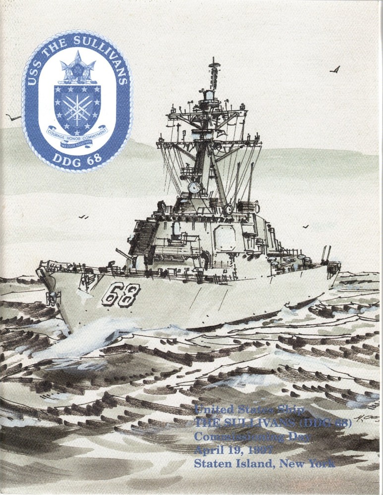 ☆ USS THE SULLIVANS DDG-68 NAVY AEGIS DESTROYER COMMISSIONING PROGRAM 1997 ☆