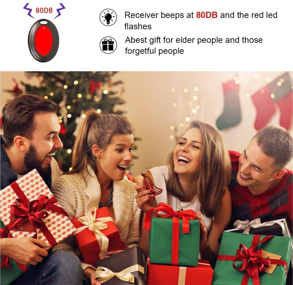 Key Finder, 80dB+ RF Item Locator Tags with 131ft. Working Range, Wireless Re...