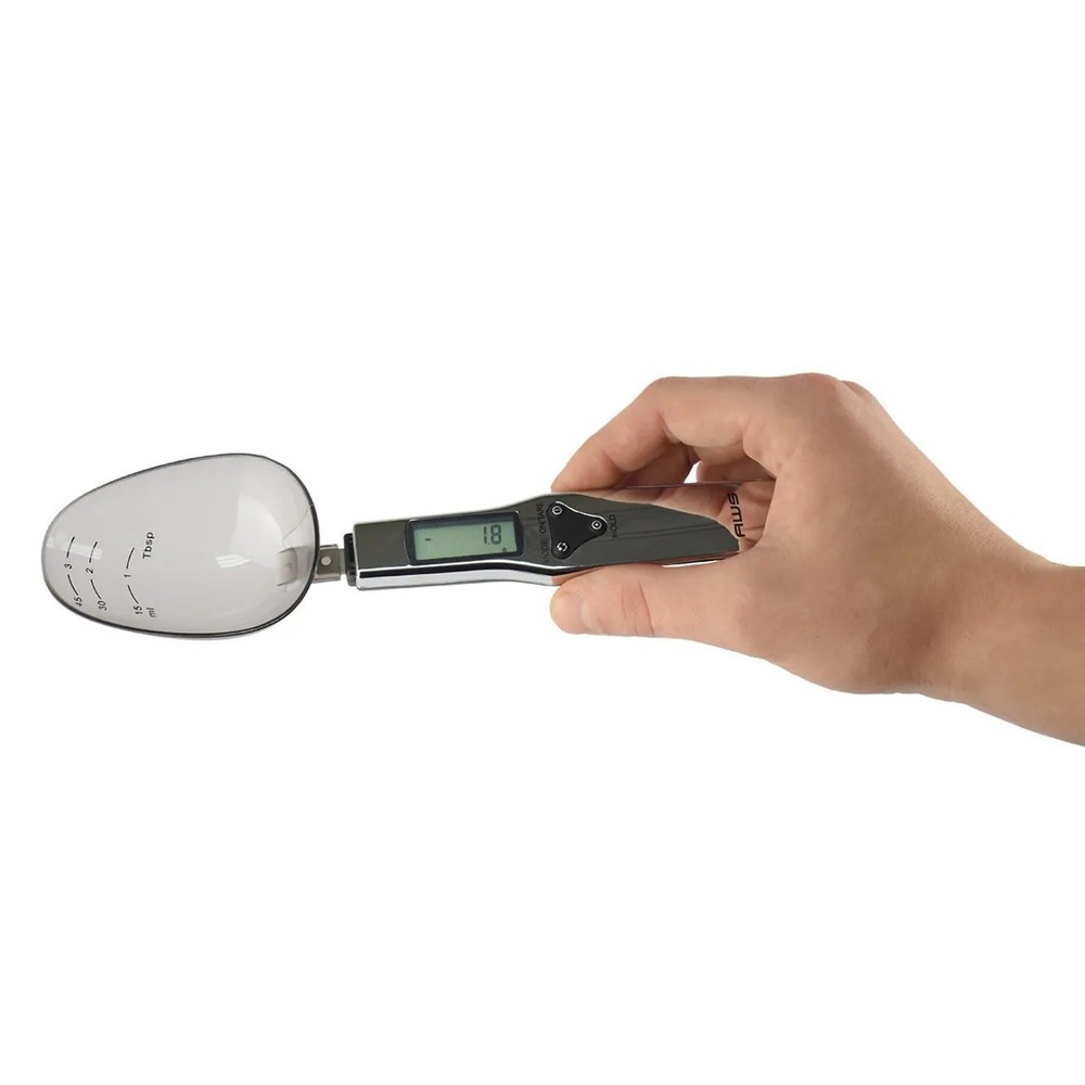 AWS - Spoon Digital Scale - 300g x 0.1g - Silver