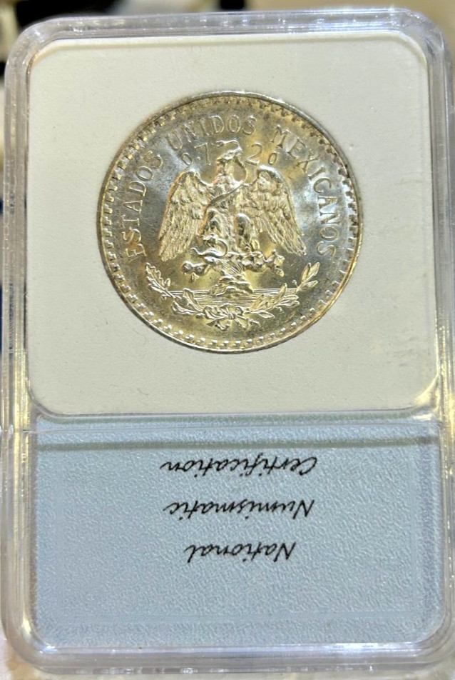 1933 Beautiful Mexico Mint Silver Peso - Nice Luster