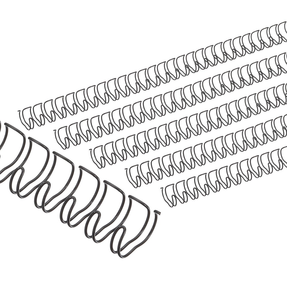 10mm (3/8″) Double Loop Wire Binding Combs, 100 Pcs, 3:1 Pitch, Black