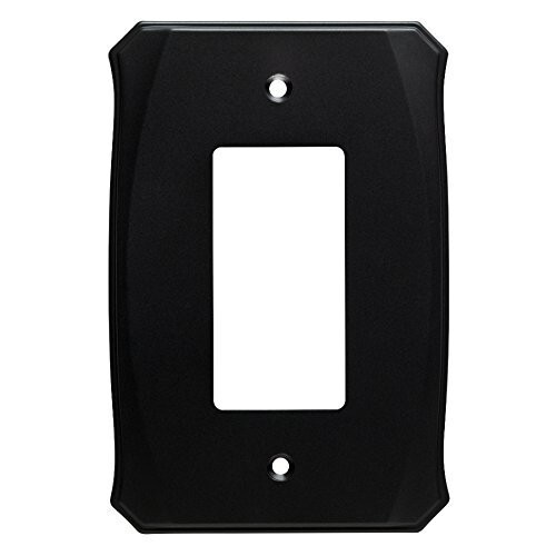 Serene Single Decorator Wall Plate Flat Black (787419)