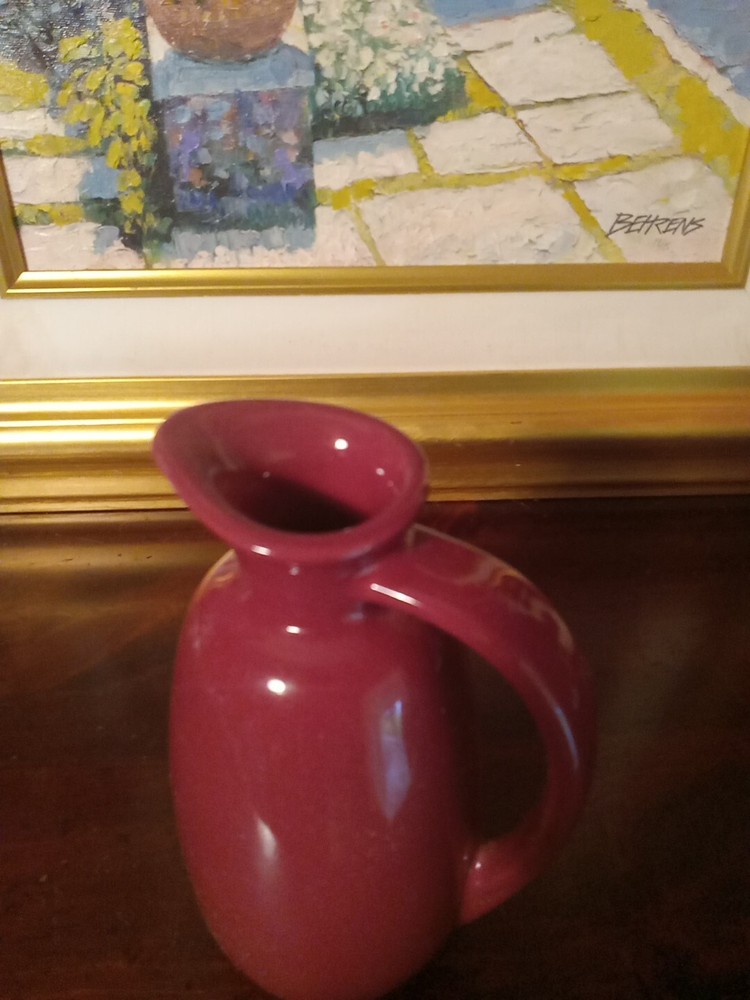 Frankoma Pottery Mauve Pitcher 8" Tall