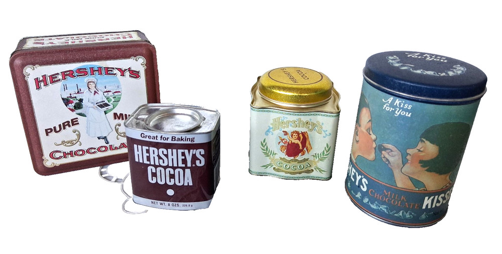 Vintage Four Hershey Chocolate Tins
