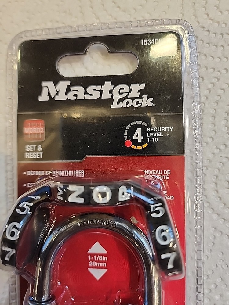 NICE! Master Lock 4 Digit Combination Padlock NIP