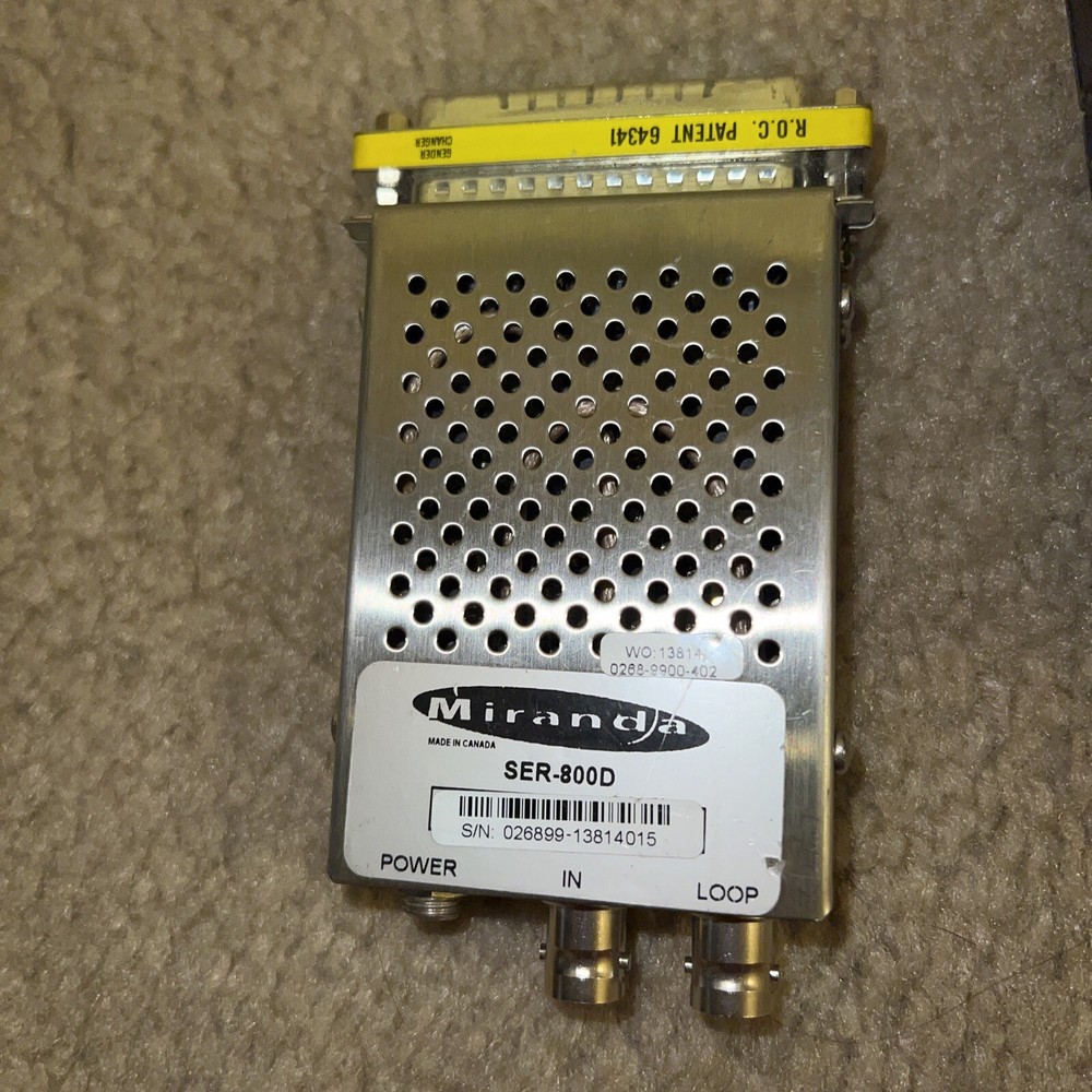 Miranda SER-800D Serial to Parallel Transcoder - HD-SDI to Parallel HD, BNC, D-C