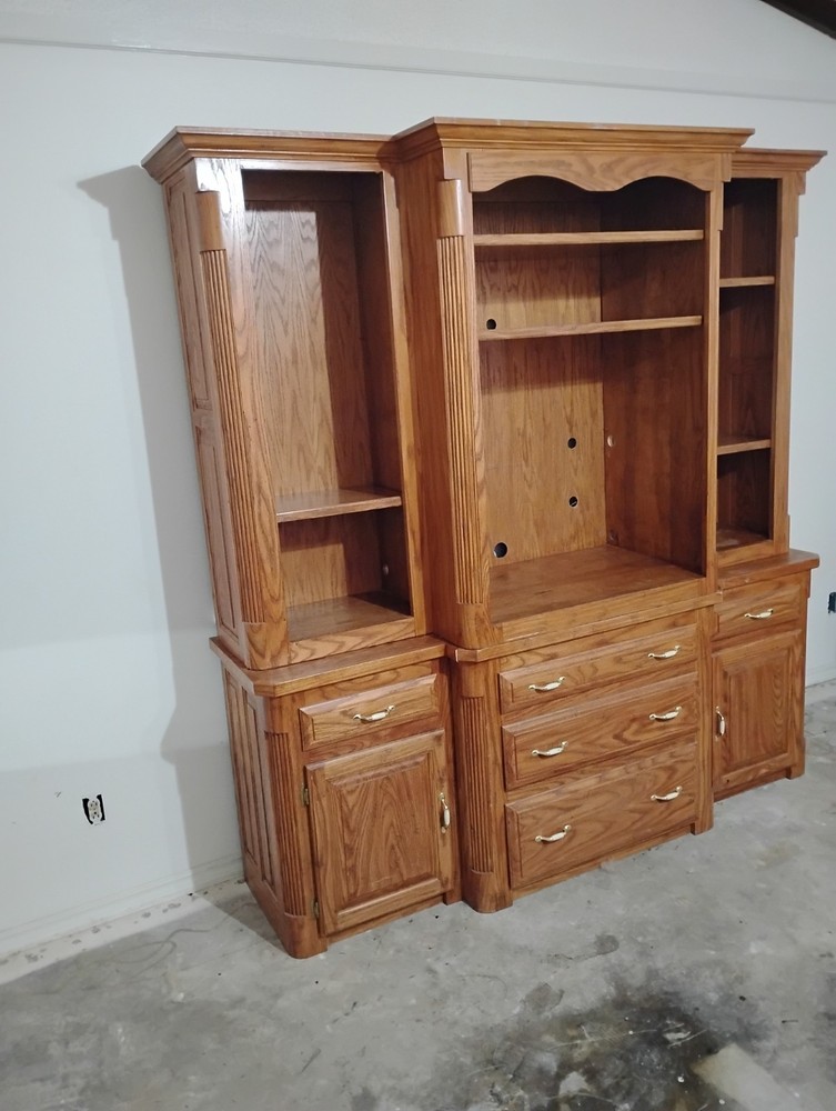 entertainment center wall unit used