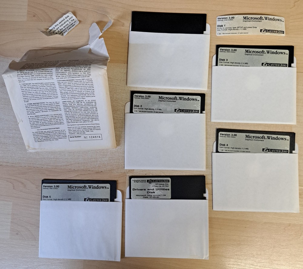 Gateway Windows 3.00 2000 Edition Floppy Disks
