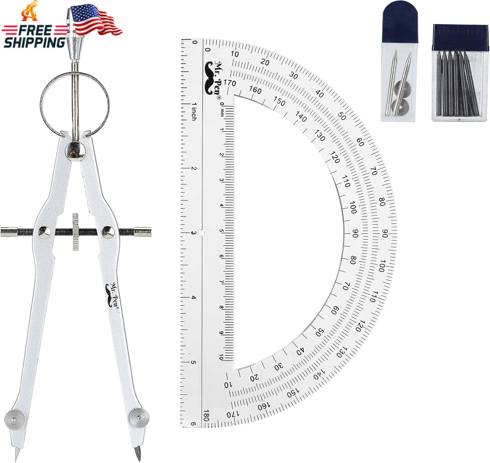 Mr. Pen- Protractor and Compass Set, Compass Protractor Set, Protractor, Compass