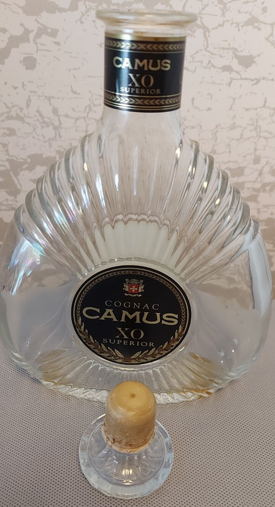 Vintage Camus XO Superior Cognac Bottle - Empty