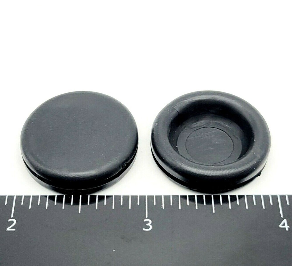 3/4" Hole Solid Rubber Grommet Panel Flush Plug for 1/16” Thick Materials 1" OD