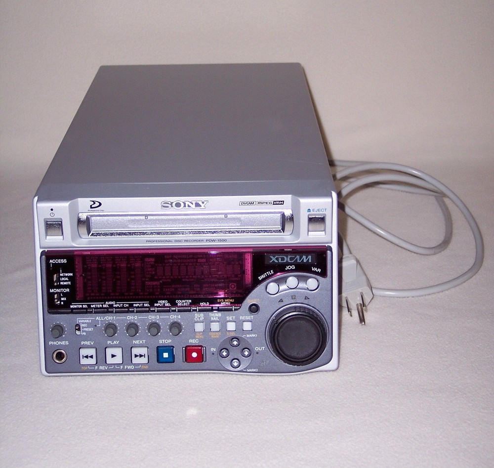 Sony XDCAM Recorder PDW-1500 Player Compact Deck