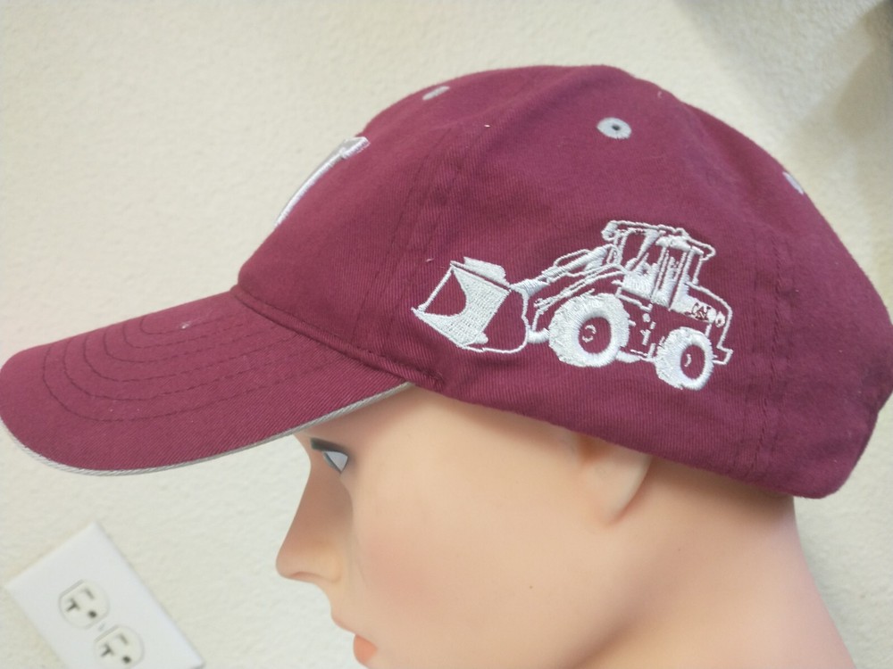 CATERPILLAR CAT TRACTOR CONSTRUCTION BACKHOE LOADER RED HAT EMBROIDERED IMAGES