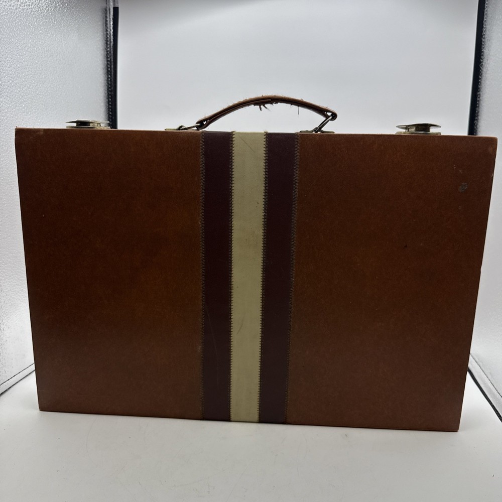 Cardinal Backgammon Game In Carry Case Leather Vintage