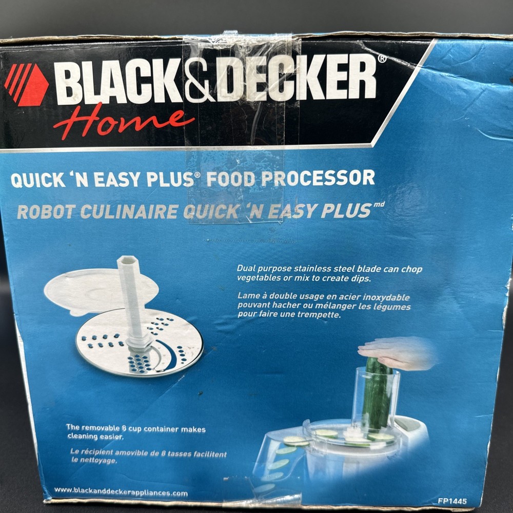 BLACK & DECKER Quick N Easy Plus Food Processor FP1450 OPEN BOX NEW