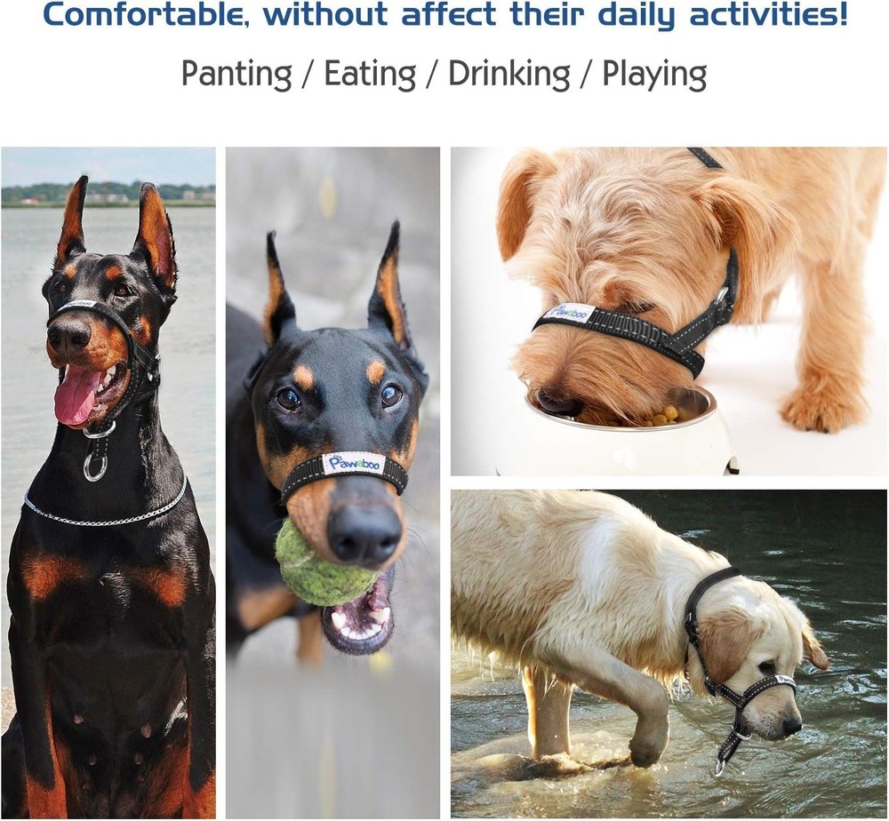 Comfortable Medium Dog Muzzle - Anti-Pulling & Barking Control, Adjustable Fit