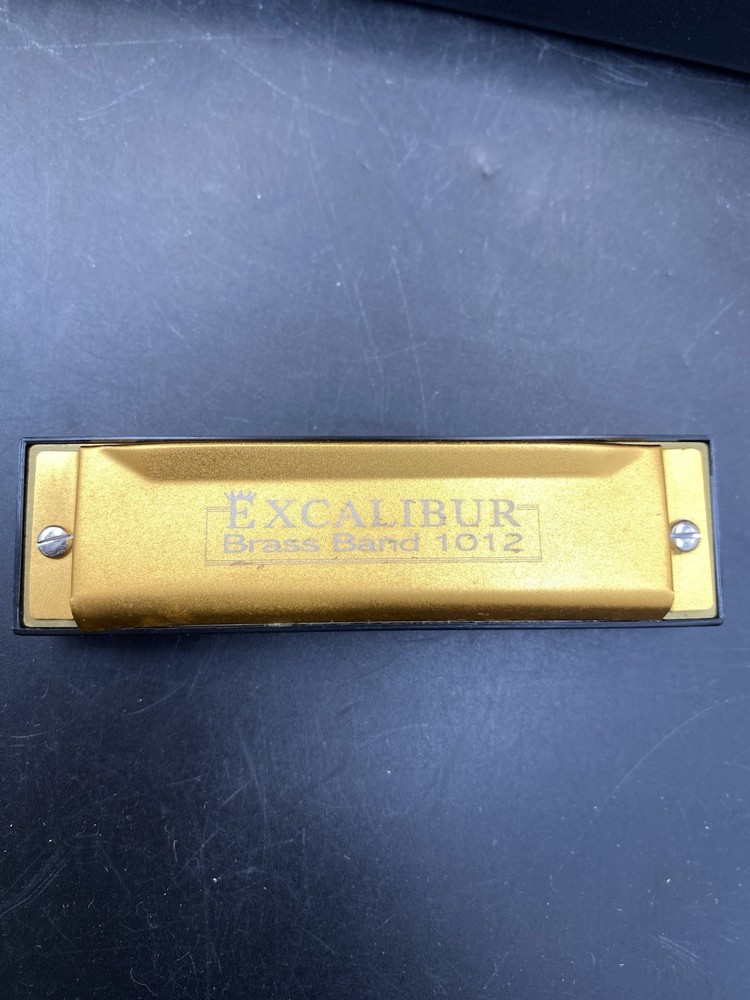 EXCALIBUR BRASS BAND 1012 12pc HARMONICA SET IN CASE