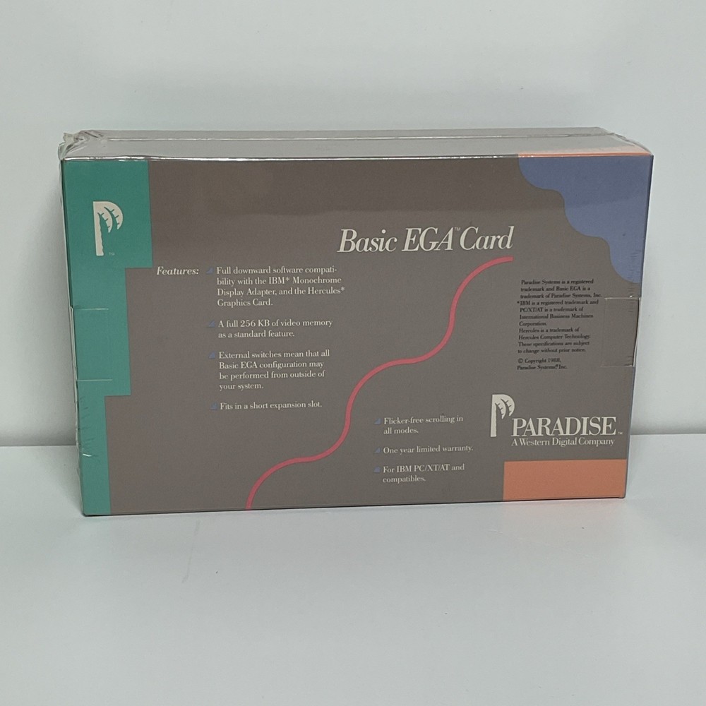 Paradise Basic EGA Card 256 KB For IBM PC / XT / AT