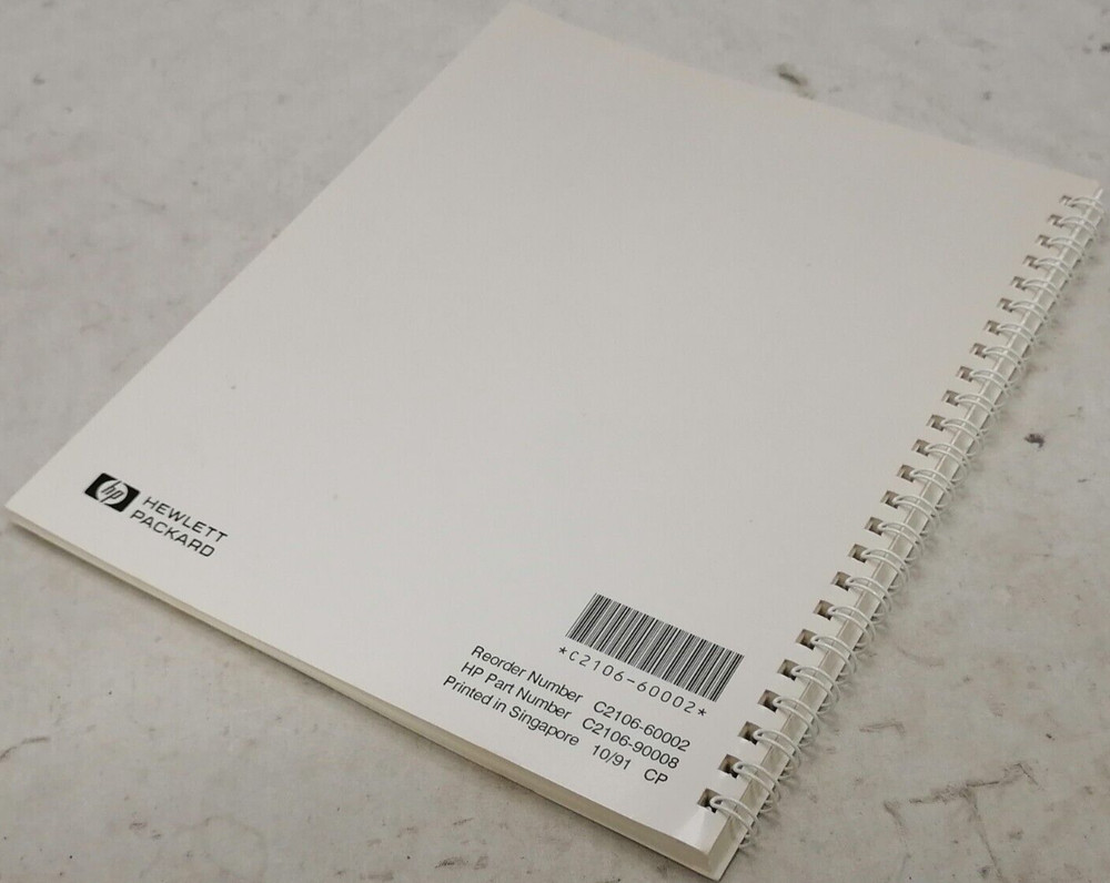 HP DeskJet 500 Printer Owners Manual/Setup Guide/Software Information