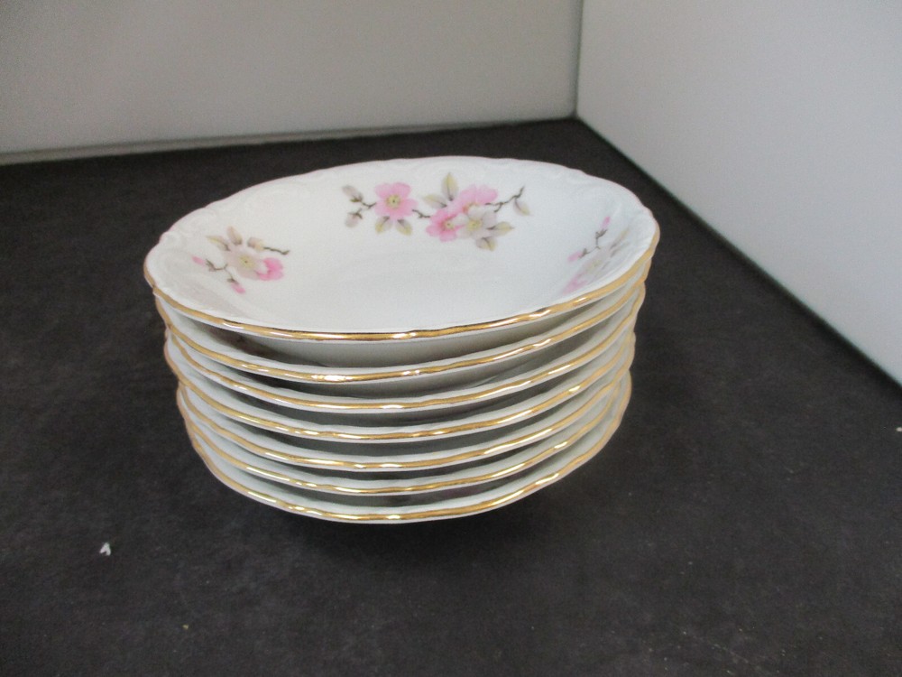 PATTERN SPRINGTIME MITTERTEICH SEVEN  LOT 5 1/4 INCH FRUIT / DESSERT  BOWLS MINT