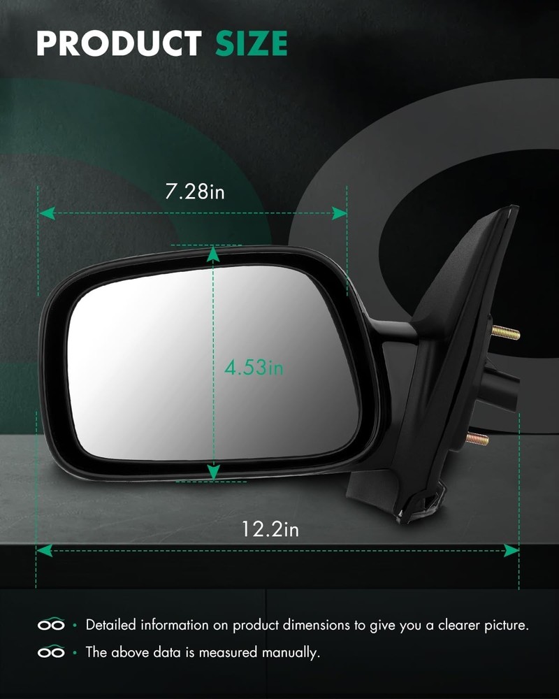 SCITOO Left Side Mirror Toyota Corolla 2003 2008 New
