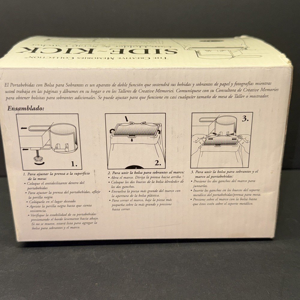 Creative Memories Side-Kick Cup Holder & Scrap Catcher Craft Table Clamp Set