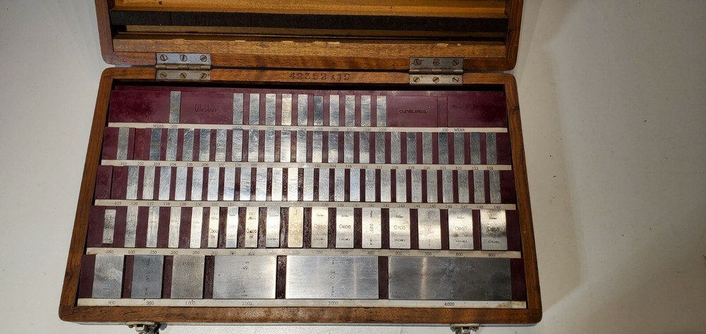 Starrett Webber Gage Block Set Grade INCOMPLETE CASE