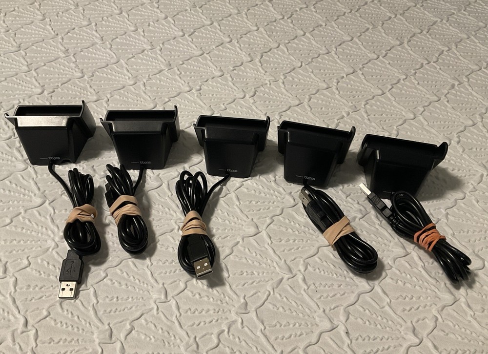 5 units - BBPOS Chipper Card Reader ACS20 Charging Dock Station *TESTED WORKING*