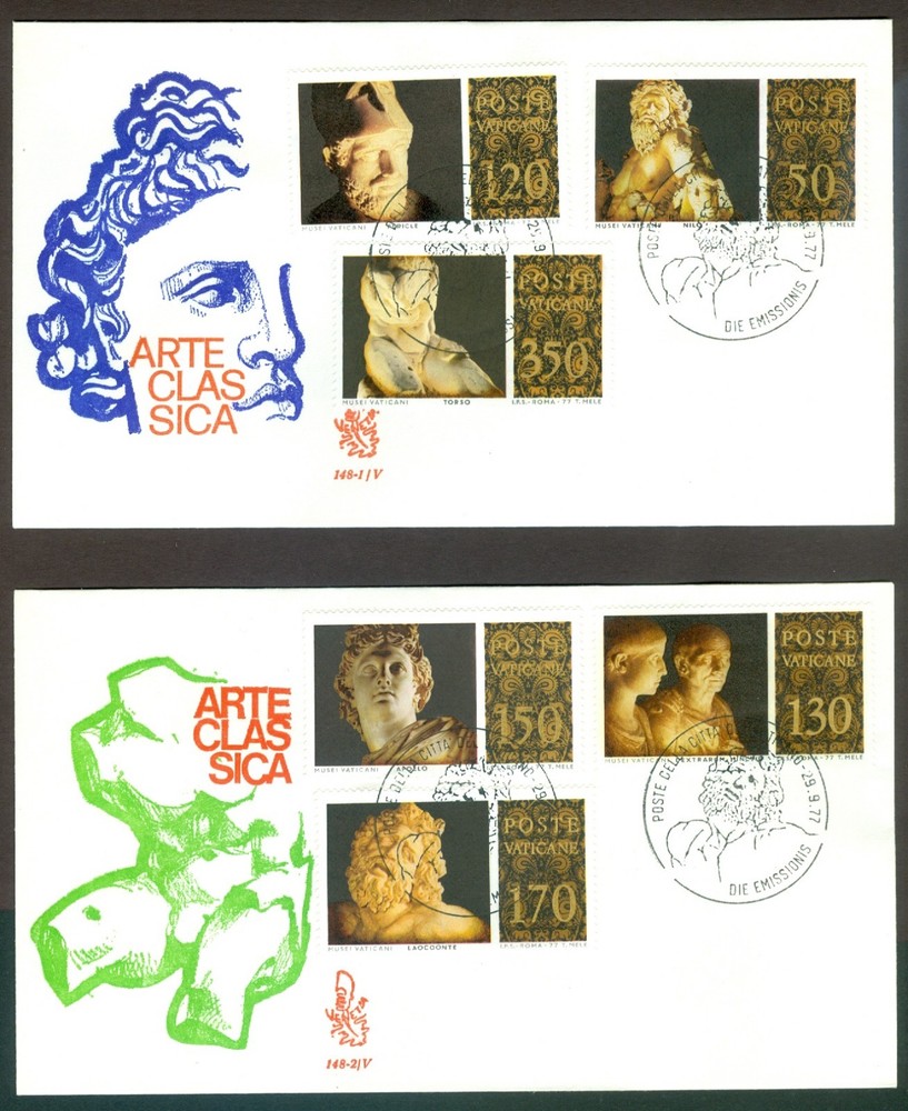 Vatican City Sc# 617-22: Classical Sculpture on FDC