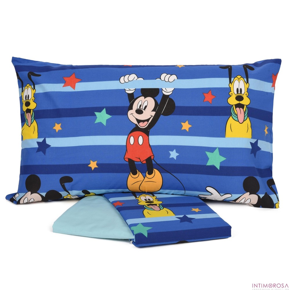 Set Single Bed Pillowcase + Under with Corners + Sheet Disney 100%Coton