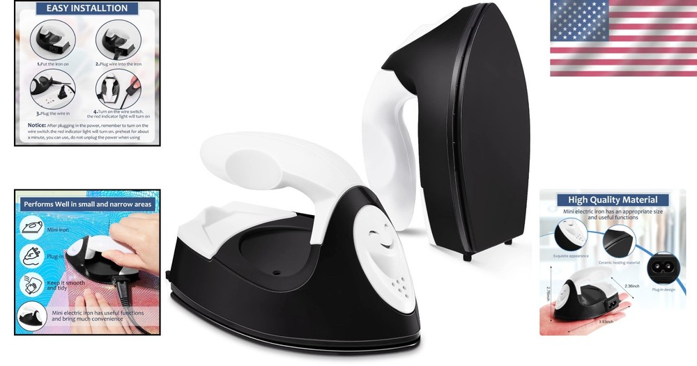Compact Mini Iron 4.25'' - Ideal for Small Projects & Heat Transfer Vinyl