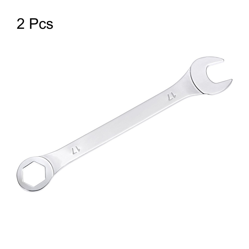 2PCS 17mm Thin 6-Point Combination Wrench Metric