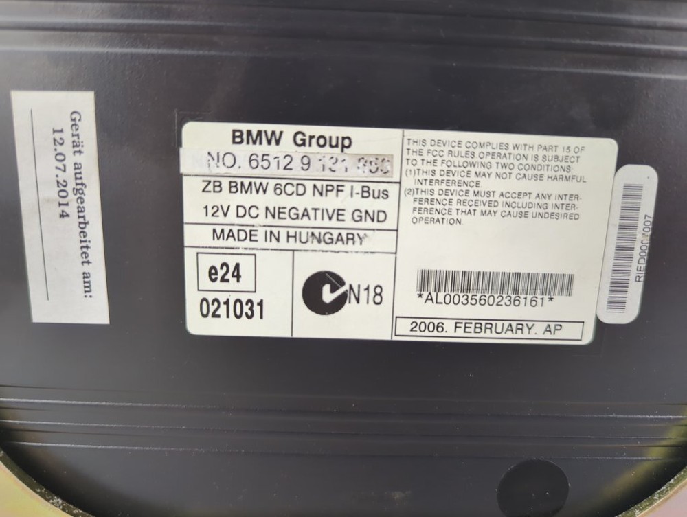 Bmw 5 Series (E39) 1995-2000 Cd Changer