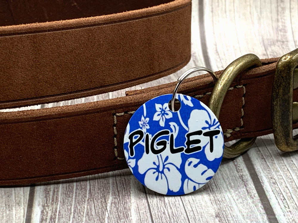 Disc Shaped Pet ID Name Tag Large | Personalized Custom Made to Order