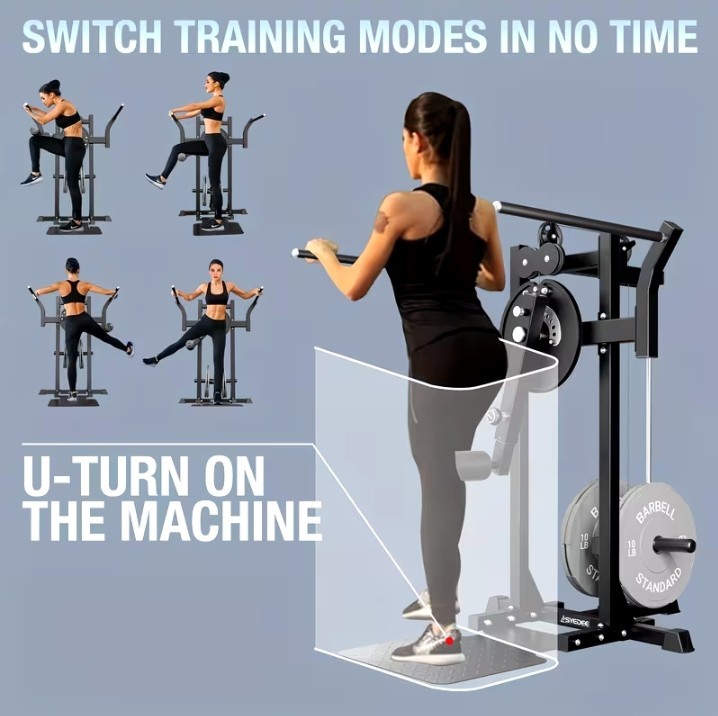 Heavy-Duty Leg Raise Hip Training Machine Adjustable Standing WE SHIP OVERSEAS