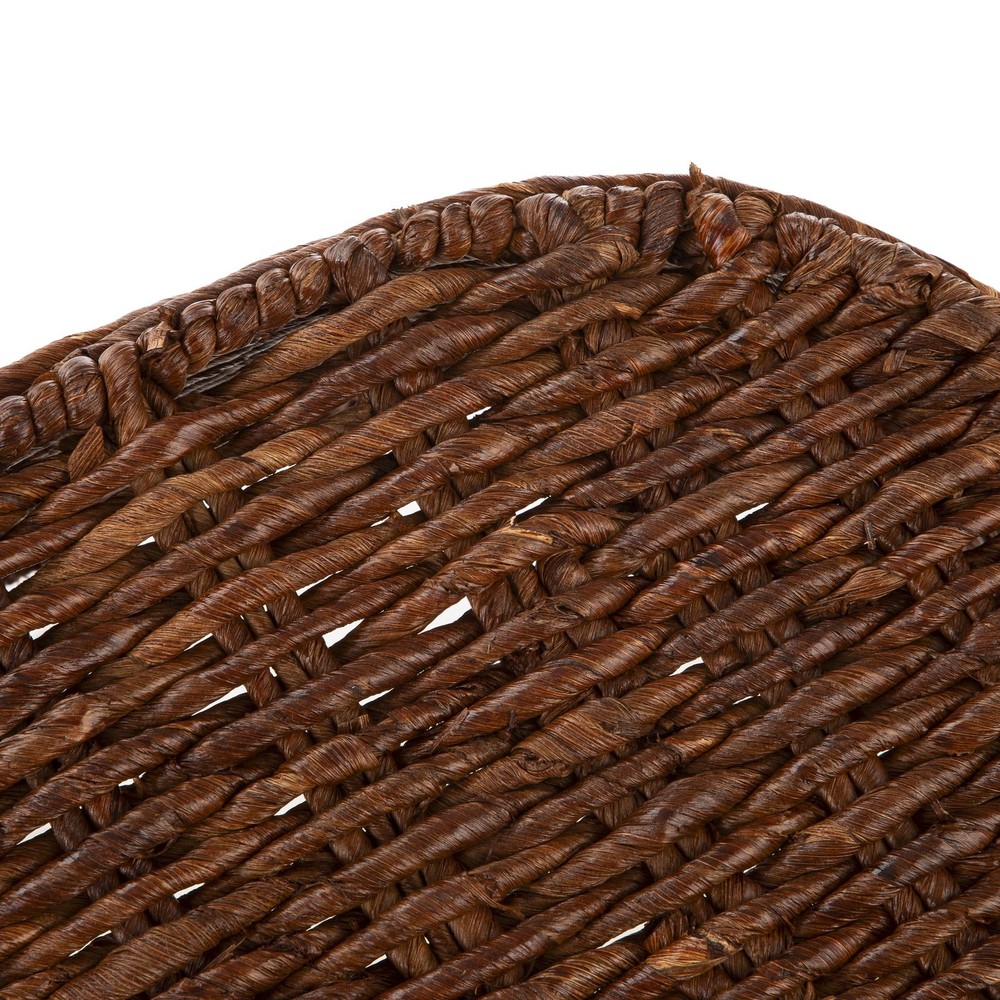 Brown Handwoven Maize Basket Oval