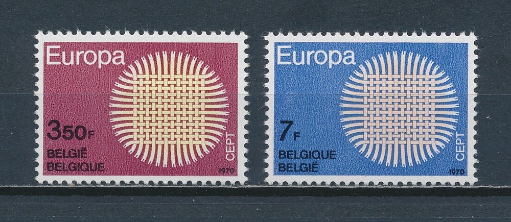 Belgium     741-2 MNH, Interwoven Threads, 1970