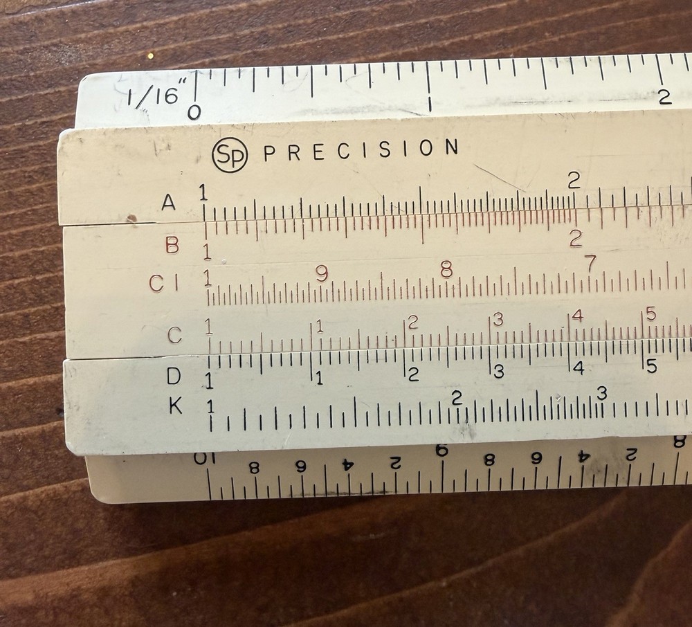 Sterling SP Precision Slide Ruler Model 584