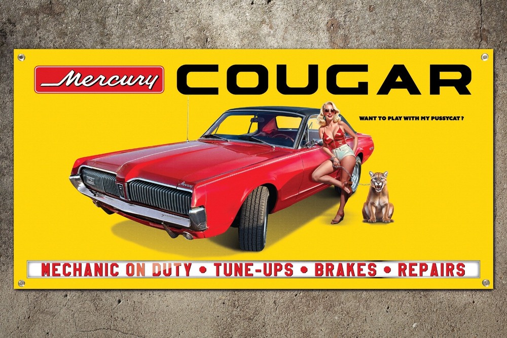 1967 Mercury Cougar Garage Banner