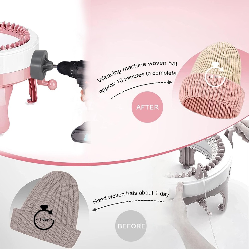 Knitting Machine Adapter, Quick Knit Replaceable Crochet Machine Adapter with...