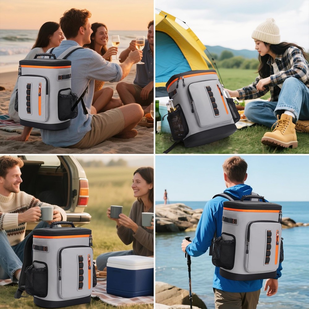 35 Cans Waterproof Cooler Backpack, Soft Insulated Leak Proof Backpack Cooler...