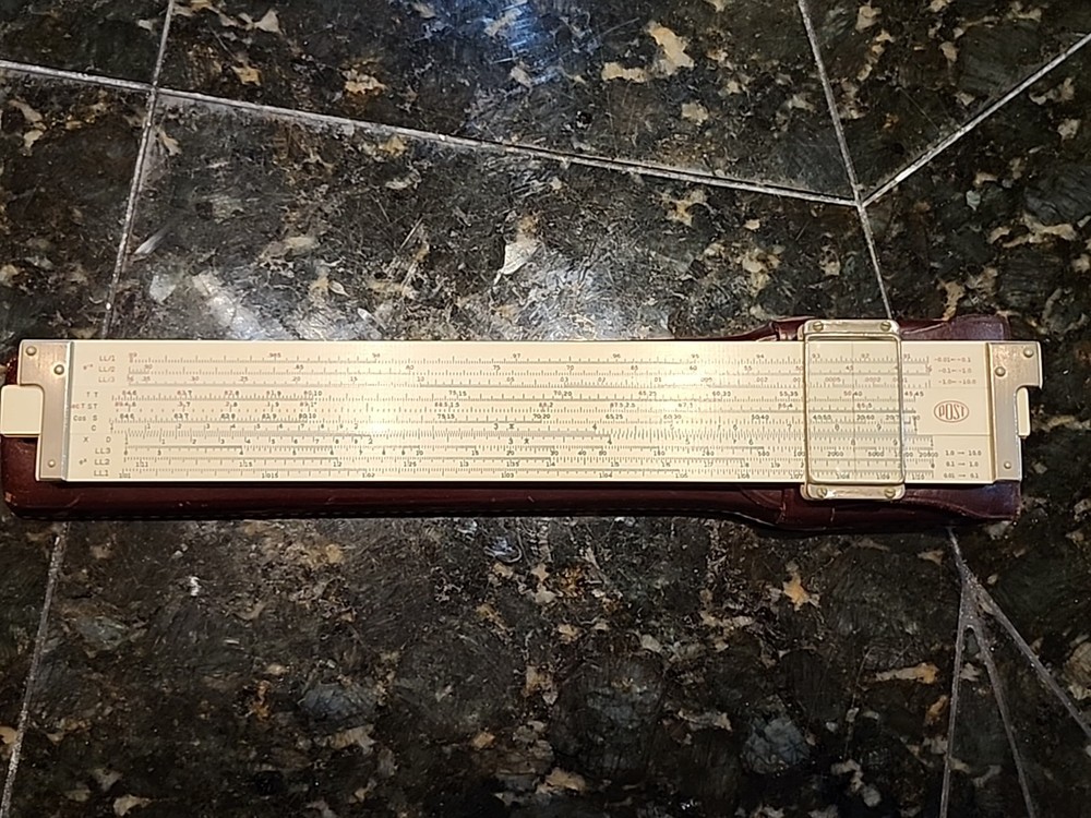 Hemmi Frederick Post Co 1460 Versalog Slide Rule with Leather Case