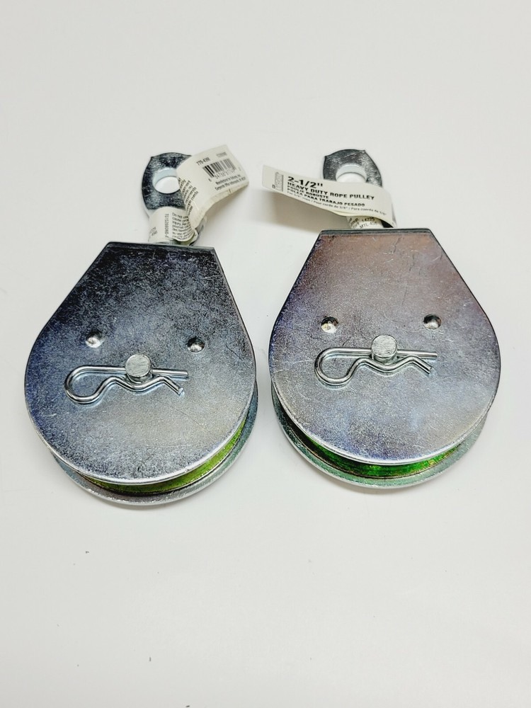 2-12" Cable Rope Pulley Swivel Eye Block 2pc