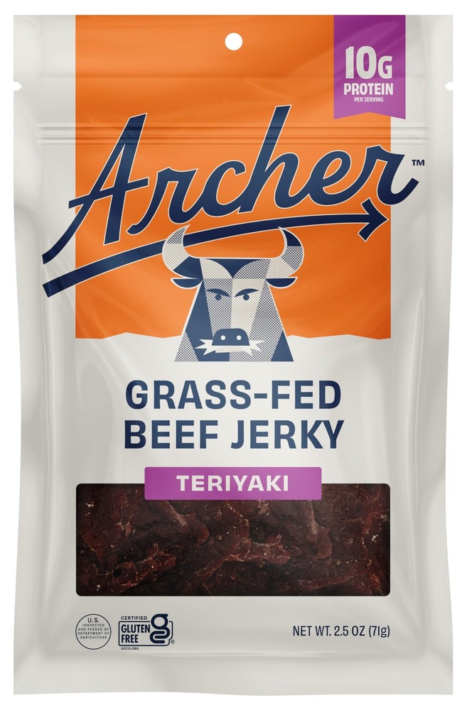 Archer Jerky Grass Fed Beef Jerky - Beef Snack Pack, Teriyaki Flavored, Bulk ...