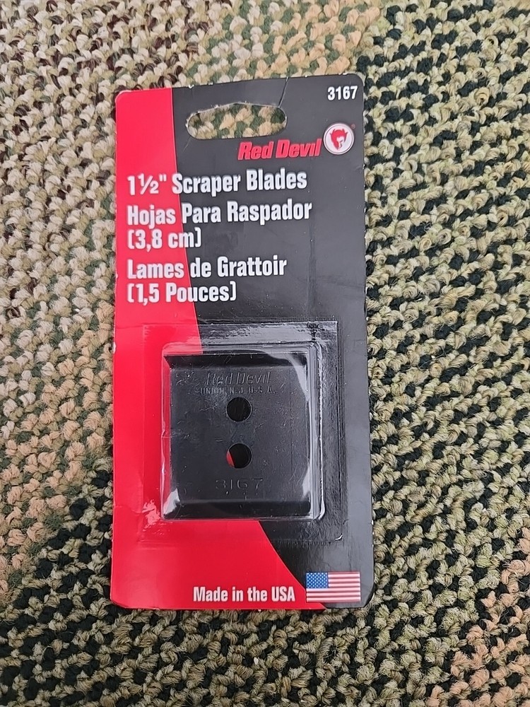 Red Devil 3167 Replacement Double-Edge Scraper Blade 2 Pack 1-1/2"