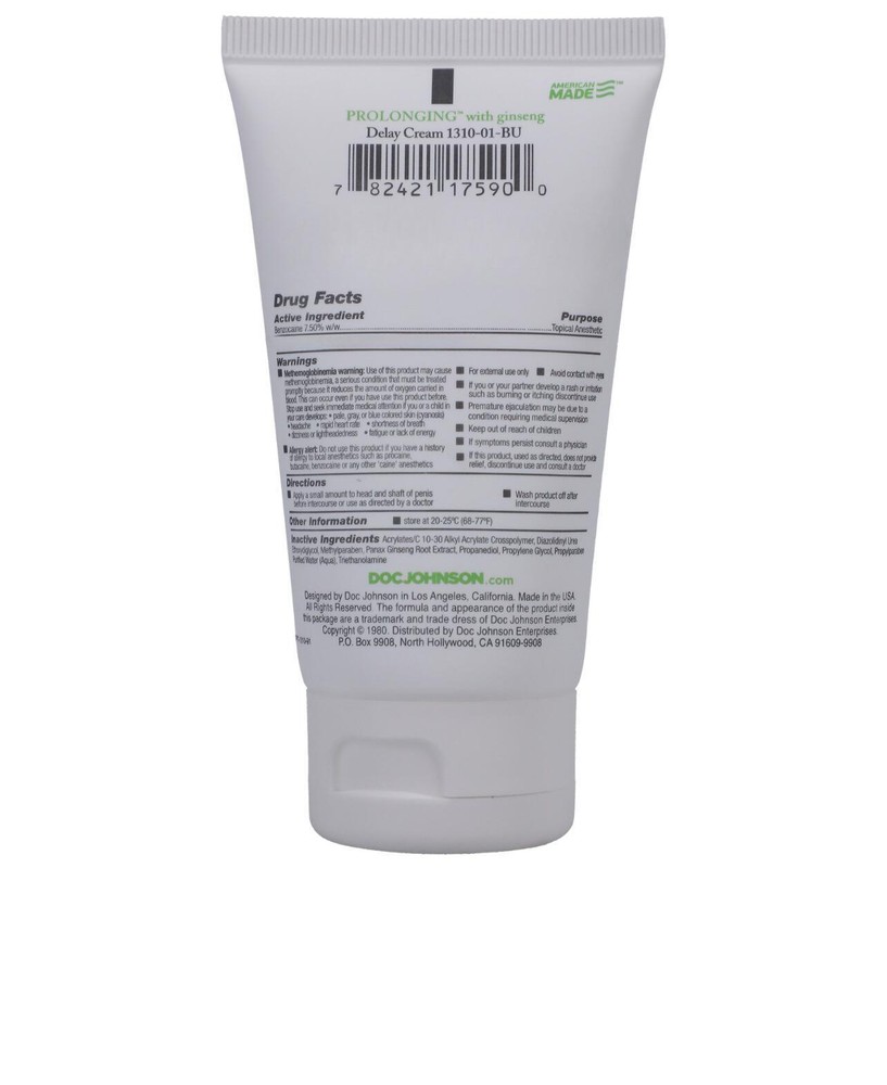 Doc Johnson Endurance Delay Spray OR Delay Cream Bottle🍯