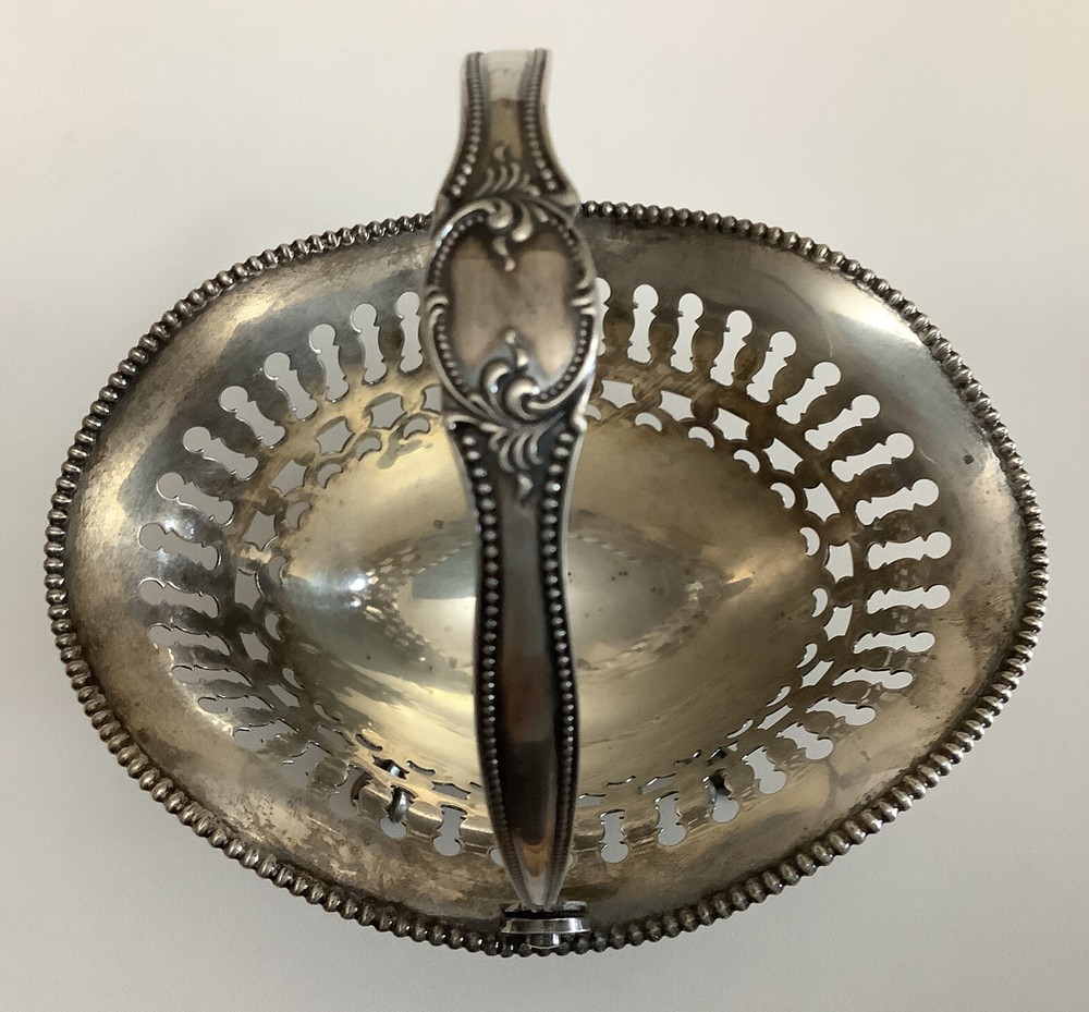 Vintage Solid Sterling Silver 925 Used Small Basket 55d